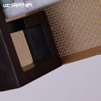 比月中式餐厅茶楼复古手绘吊灯古典装饰手工木艺羊皮原创书房灯具2365