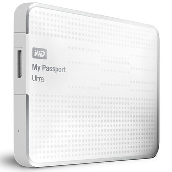 西部数据（WD） My Passport  Ultra USB3.0 2TB 超便携移动硬盘 （白色）WDBMWV0020BWT