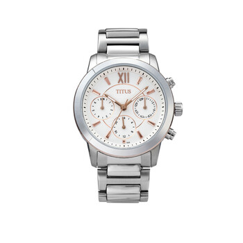 【titus铁达时】钢带全精钢石英防水女士腕表06-2571-003