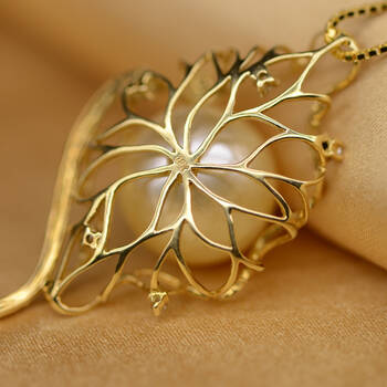 618大促最强店庆月【吉如宝珠宝】13-14mm南洋珍珠吊18k黄金南洋金珠