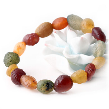 如意藏 优质阿拉善玛瑙石手链 7-11mm葡萄玛瑙石女款佛珠手串 l4