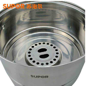 
                                        苏泊尔（SUPOR） 304不锈钢蒸锅28cm味鲜不串味蒸锅SZ28E1三层不锈钢蒸馒头锅                