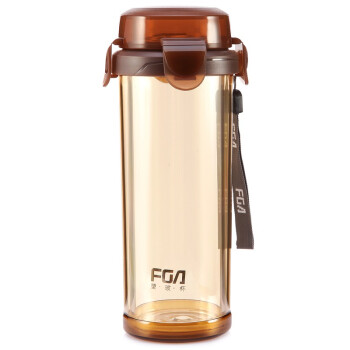 富光FGA 悠尚塑玻健康泡茶330ml玻璃水杯 FS8007-330红绿褐色