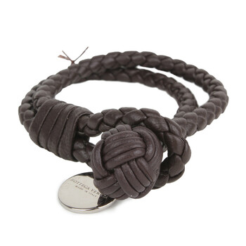 bottega veneta /葆蝶家棕色编织牛皮手绳 113546 2040 tu