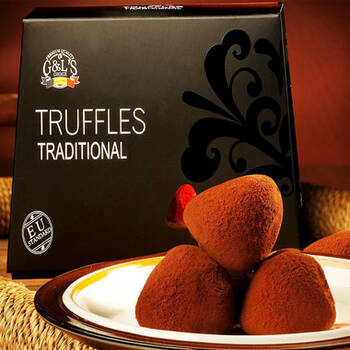 德菲丝松露巧克力 黑色传统1000g 比利时进口零食品