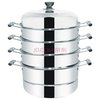 
                                        小熊高效节能锅蒸28CM五层不锈钢蒸锅加厚蒸蓖蒸笼煲汤锅蒸屉蒸格蒸汽锅炖锅适用电磁炉煤气炉 蒸锅                