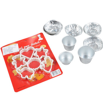 
                                        千团精工烘焙工具套装 烤箱用品蛋糕模具 饼干蛋挞 西点烘培模具套餐 新手TZ24 24件全套                