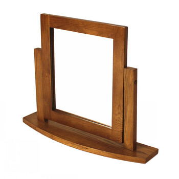 润发家具 妆镜木框镜子 田园100%纯实木白橡木 仿古色包邮 1013