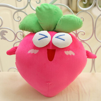 抱枕可爱卡通大萝卜玩偶生日礼物儿童礼物超萌3d玩偶 花心萝卜三角眼