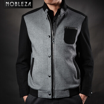 2014春装新品男士棉夹克时尚休闲拼接男外套立领jacket jacket克里特