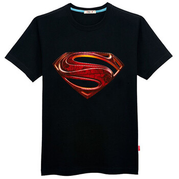 初己 超人t恤 superman大号服装 个性创意大码男款上衣 肥短袖t恤
