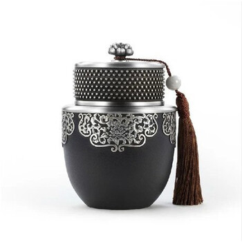 恒家福 茶叶罐锡器锡罐纯锡储茶罐茶具茶盒大号 商务创意礼物 礼盒
