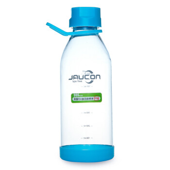 
                                        甲壳（JAUCON）时尚系列女士随手水杯防漏水瓶旅行便携杯 透明蓝 SVF-0033B                