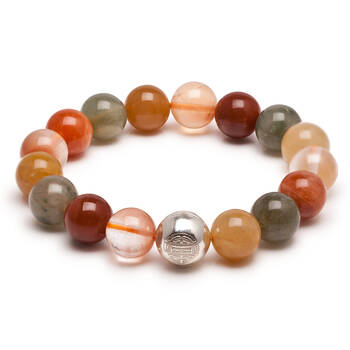 卡当 天然巴西福禄寿水晶 圆珠手链 高档珠宝首饰 母亲节送妈妈礼物