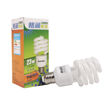 格润莱特 半螺旋23W节能灯泡 E27标准螺旋灯头冷色白光 高亮三基色柔和护眼