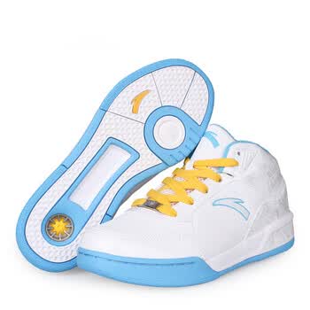 安踏/anta 斯科拉男子篮球鞋 91231002-1白北卡蓝 43