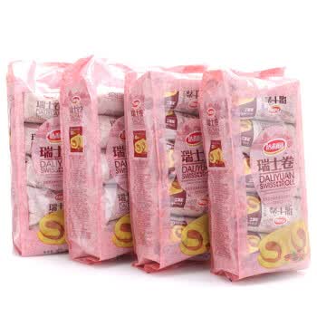 达利园瑞士卷巧克力味10枚200g*4袋