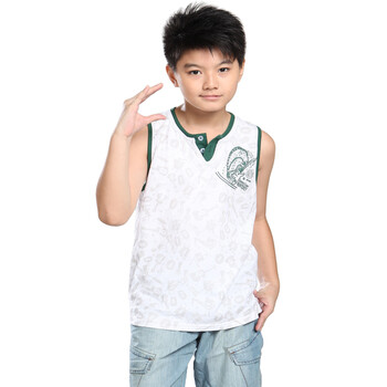 越位少年装(offside)男童装夏季新款休闲背心910407050 白色 150