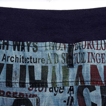 拓谷2012新款夏装女款针织裤头彩色英文图案休闲长裤68223073 灰蓝 l