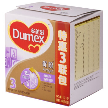 Dumex 多美滋 金装优阶3段 幼儿配方奶粉(1200克)