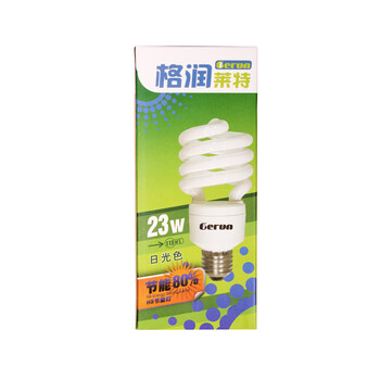 格润莱特 半螺旋23W节能灯泡 E27标准螺旋灯头冷色白光 高亮三基色柔和护眼