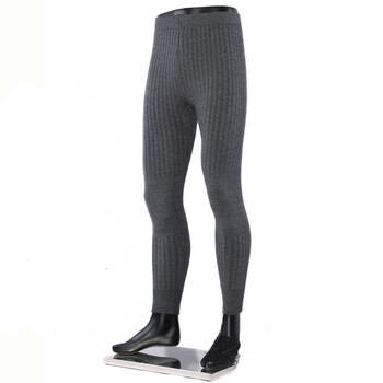 恒源祥 男式秋冬毛裤针织裤保暖裤 男士双抽细支羊毛裤va117 中厚 深