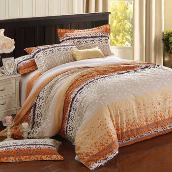 三和家纺 四件套 床品套件 全棉环保活性印花四件套 双人被套床上用品