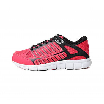 赛琪 女 炫彩青春规则镂空装饰边透气系带舒适减压跑鞋 322010玫红色