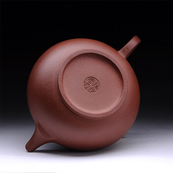 宏中-紫砂壶/赵孟君(俊圆)紫砂壶/宜兴原矿紫泥茶壶/带盖茶壶 紫泥