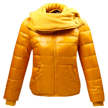 稻草人女装 时尚休闲短款女式羽绒服 2275 黄色 170