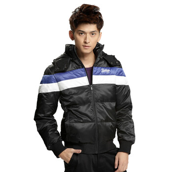 以纯yishion 男装休闲保暖羽绒外套 11411922 黑色 m