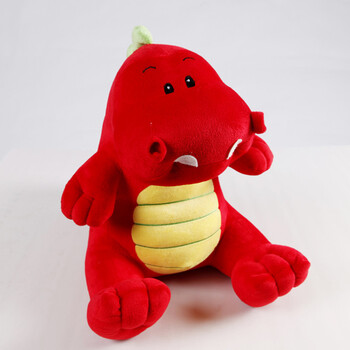 梦洁家纺 家居玩偶 毛绒玩具 卡通豆豆龙 红色 小号