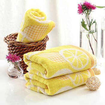 永亮 纯棉毛巾2条装 吸水毛巾 黄色