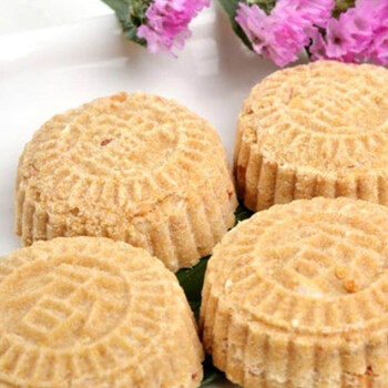 瑞莲 传统特产 休闲零食 杏仁风味炒米饼 粉酥 450g*2