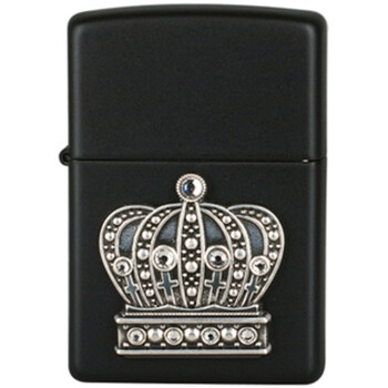 芝宝zippo打火机 黑哑漆镶钻 皇冠 21202