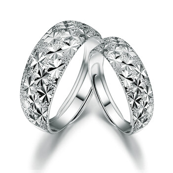 古琅士珠宝gulances925纯银情侣对戒天使之恋(一对价)10-23#可选glsdj