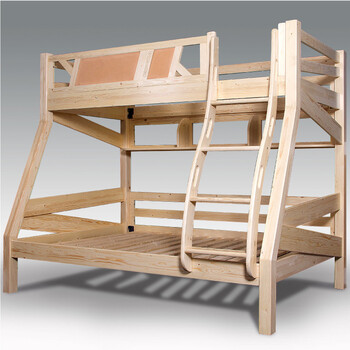 > 松果儿童家具 儿童床 100%进口芬兰松木 全实木1.35/1.