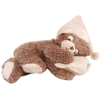 法国麦侬贝儿 瞌睡熊 毛绒玩具泰迪熊公仔 生日礼物 送男女朋友 瞌睡