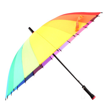 
                                        
                                                            美度 彩虹晴雨两用24骨手动开长柄晴雨伞 M5002                