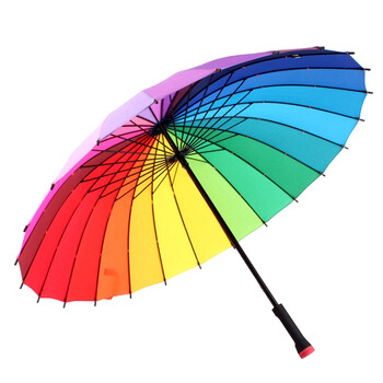 
                                        
                                                            美度 彩虹晴雨两用24骨手动开长柄晴雨伞 M5002                