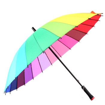 
                                        
                                                            美度 彩虹晴雨两用24骨手动开长柄晴雨伞 M5002                