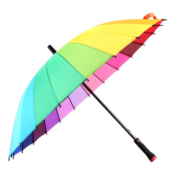 
                                        
                                                            美度 彩虹晴雨两用24骨手动开长柄晴雨伞 M5002                