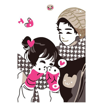 悠趣 数字油画 小王子与公主 相互依靠 10x15cm 配小画架