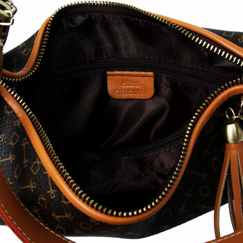 eliza crown 皇冠特殊pvc配牛皮女包5e1808s