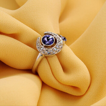 伊泰莲娜 天使之梦 水晶戒指 合金镀金 16mm