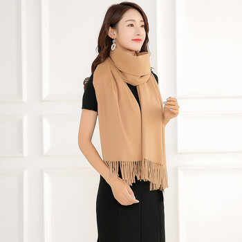 秋冬新款纯色围巾