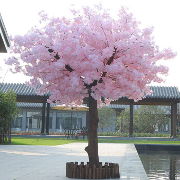 仿真樱花树假桃花树大型植物许愿树桃婚庆装饰树延伸型15米延伸1米