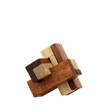 孔明锁玩具儿童全套机关盒大号个性化解锁游戏礼物过年送礼桔红色潜伏