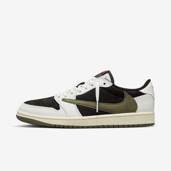 耐克(nike)耐克travis scott x air jordan 1 low aj1倒钩黑绿ts联名