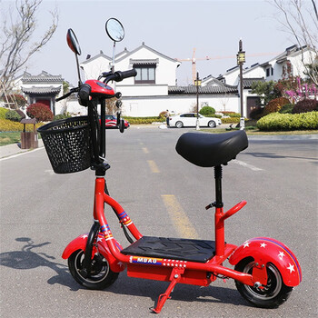 古熠大型电瓶车电动滑板车折叠车小型迷你电瓶代驾折叠代步车网红女士